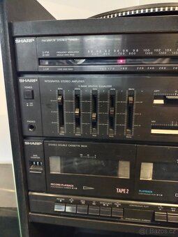 SHARP W11H musik center,věž Gramo,Rádio,Double deck - 5