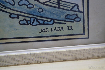 Josef Lada - náves - grafika 1933 - 5