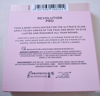 Pudrový rozjasňovač Revolution Rose White 18g - 5
