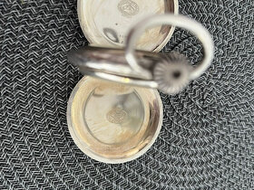 Velké stříbrné kapesní hodinky ROSKOPF s řetězem. - 5