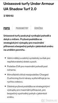 Under Armour turfy nové vel. 43 - 5