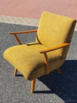 retro 2x látkové křeslo ČSSR 1970 - 1980 socializmus - 5