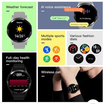 UXEX chytré sportovní safírové hodinky, Android/iOS+ 2xpásek - 5