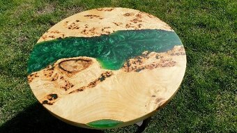 Stůl kulatý s epoxidem - 5