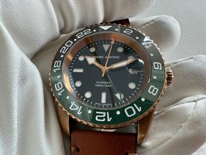 Hodinky MS Olive green GMT Bronze diver - 5