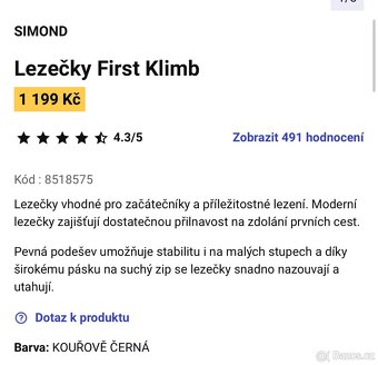 Lezečky First Klimb (Simond) vel. 46 - 5