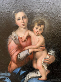 18. století. Italská škola. Madona s dítětem. Starý mistr. S - 5