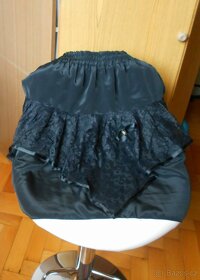 Sukně letní černá s krajkou a ozdob. prvkem. - 5