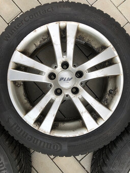 Alu kola R16, 5x112, zimni pneu continental 205/55 R16 - 5