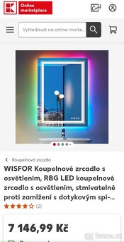 LED zrcadlo - RGB, stmívatelné, odmlžování - 5