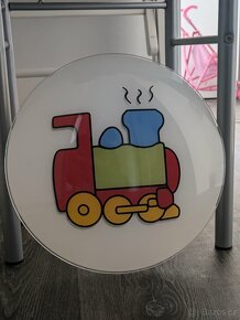 Dětské světlo kulaté nástěnné stropní motiv autíčko mašinka - 5