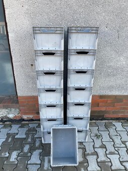 Plastové bedýnky šedé, 20 l, 400 x 300 x 220 mm - 5