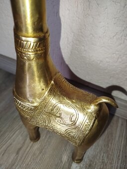 Starožitná mosazná soška - Dhokra art - 5