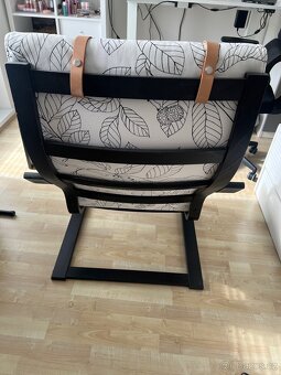 Křeslo Ikea Poang s podnožkou - 5