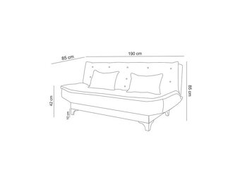 Nové - ROZKLÁDACÍ TROJMÍSTNÁ POHOVKA KELEB 190cm - 5