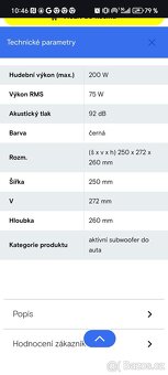 Subwoofer aktivní Blaupunkt do auta - 5