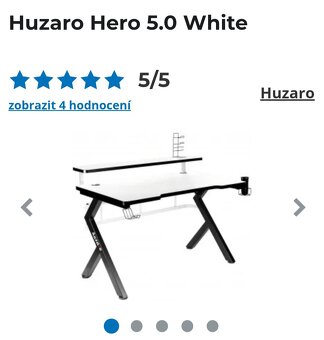 Herní stůl Huzaro white - 5