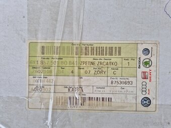 Škoda Fabia levé vnější zpětné zrcátko 6Y1857501BQB41 - 5