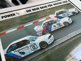 ORIGINÁL BMW plakát v rámu A1 3x BMW E30 M3 DTM - 5