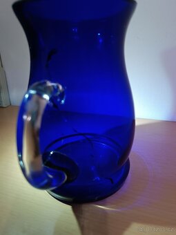 Krásný půllitr, masivní kobaltové sklo - 5