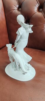starožitná porcelánová soška, art deco - 5