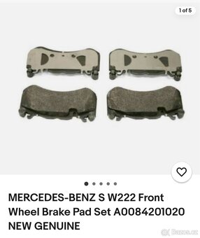 Brzdové destičky Mercedes S W222 - 5