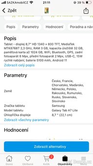 Samsung Galaxy TAB A7 Lite WiFi stříbrný - 5