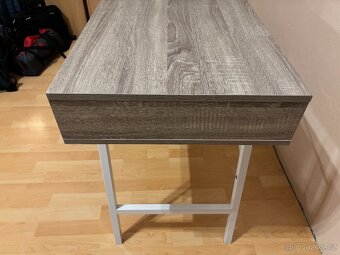 Psací stůl ABBETVED 48×120, světlý dub/bílá - 5