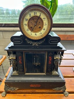 Staré hodiny stolní, starožitnosti,hodiny - 5