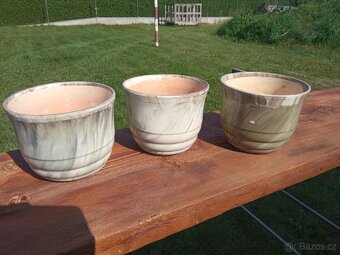 Keramické obaly na květináče-celkem 8 ks,zahrada,dekorace - 5