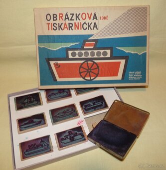 Obrázková tiskárnička -  RAZÍTKA LODĚ - pěkný stav - 5
