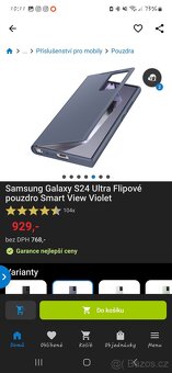 Obal/knížka pro samsung s24 ultra fialová 2x - 5