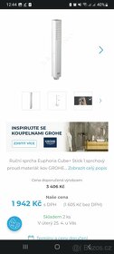 Designová sprchová hlavice Grohe Euphoria Cube hová s hadicí - 5