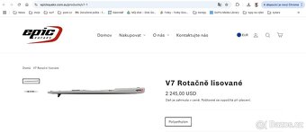 Rychlý kajak Epic V7 - jako nový Prodám. - 5
