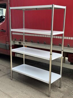 Nerezový regál 4 policový 120x50x180cm - 5