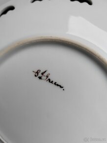 Vintage porcelánový talíř v květinovým vzorem - 5