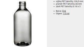 Plastové PET lahvičky 115ml, 215ml a rozprašovače - 5