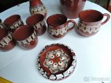 Sada-keramické hrníčky, vázu, džbán, popelník - 5