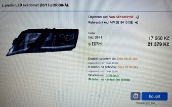 Levý přední LED světlomet originál Octavia III Face - 5