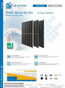 Solární panely Leapton 480 Wp černý rám NOVÝ TYP N-TYPE - 5