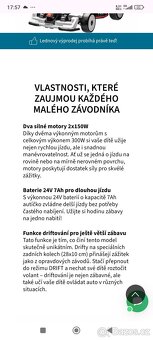 Drift elektrická motokára od 4 let - 5