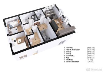 Hrubá stavba RD 5+kk, pozemek 2 184 m2 - 5