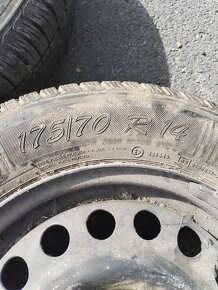 175/70 R14 na plechových discích - rozteč 4x100 - 5