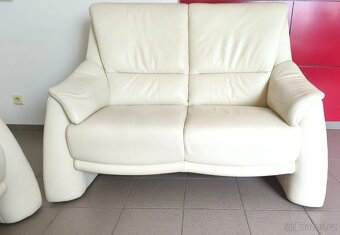Kožená sedací souprava - jak NOVÁ, TOP STAV - 5