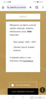 Starožitné pianino - klavír - Petrof (r. 1897) - 5