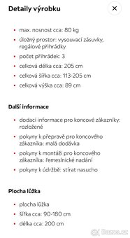 Postel vysuvna 1-2 luzko s uloznym prostorem - 5