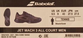 Nové tenisové boty Babolat JET Mach 3, all court, vel 43 - 5