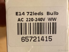 Žárovky E14 úzký závit - 72 LED diod - 5