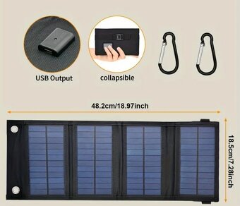 Skládací solární panel 35W, černý - NOVÝ - 5