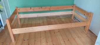 postel dřevěná + rošt + matrace 90x200 cm - 5